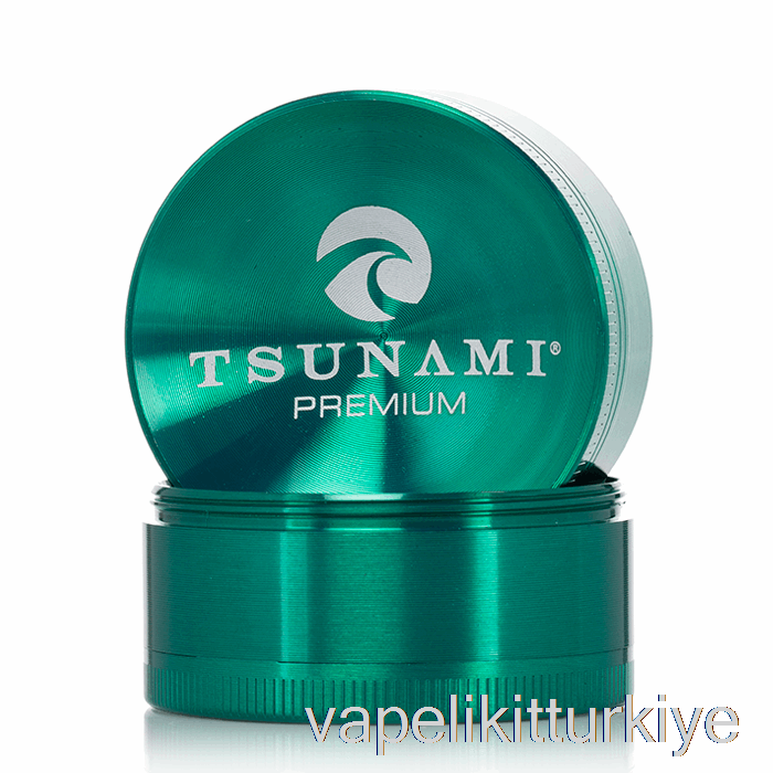 Vape Elektronik Sigara Tsunami 1.9 Inç 4 Parçalı Batık üst öğütücü Yeşil (50mm)